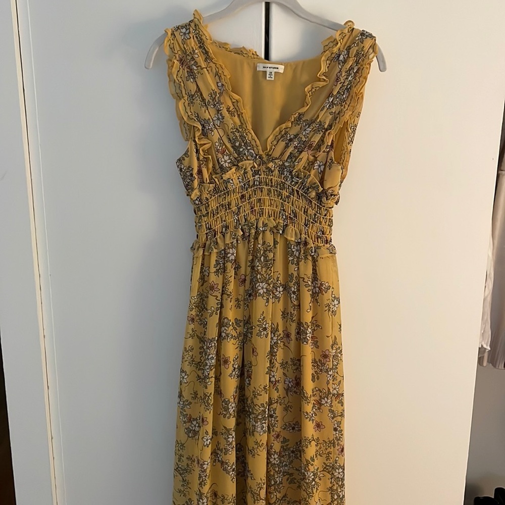 Max Studio Yellow Maxi Dress XS